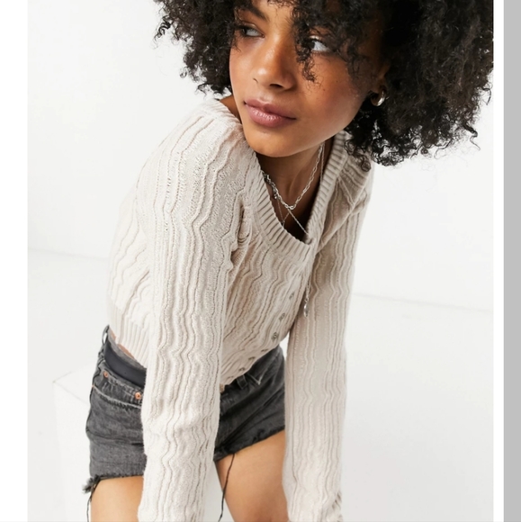 Free People Mimi Cardi button front cropped cardigan - Picture 6 of 9